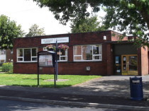 Photograph of Denton West End Community Library taken from Windsor Road